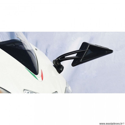 Rétro FAR universel viper noir fixation carénage gauche