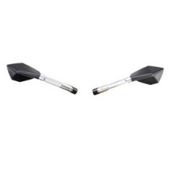 Rétros Tun'r ECHO ALU CNC LONG NOIR/ARGENT