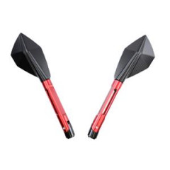 Rétroviseurs Tun'r Alu CNC Long Noir/Rouge