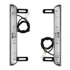 Feu additionnel FAR noir avec fixation sur plaque et feu de position arrière/clignotant