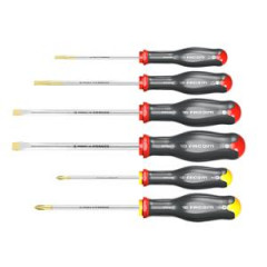 Jeu de 6 tournevis Facom (4 plats et 2 cruciformes)