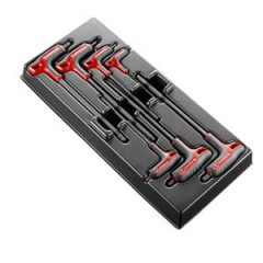 Module 7 clés mâles en T Facom 6 pans tête sphérique