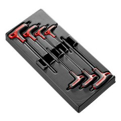 Module 7 clés males en T Facom Torx tête sphérique