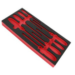 Plateau mousse vide Facom pour module 8 - 6 plats, 2 cruciformes