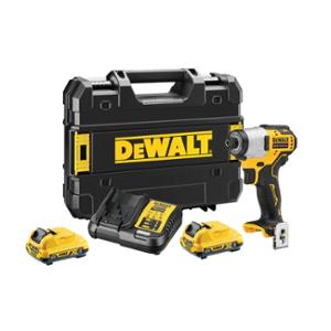 Visseuse à chocs Dewalt 12V 2Ah Li-ion Brushless 163Nm (réf : PX NET, 2 batteries et chargeur)