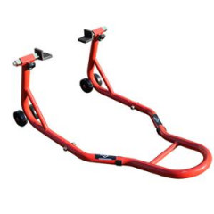 Lève moto adaptable renforcé avec support caoutchouc - rouge