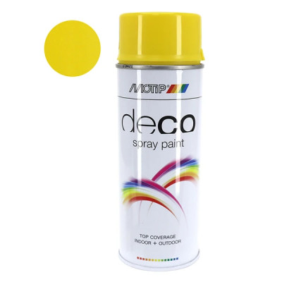 Bombe peinture Motip 400ml glycero brillant jaune colza