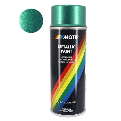 Bombe peinture Motip vert métal acrylique 400ml