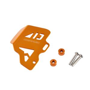 Platine protection alu Doppler maitre cylindre frein arrière or entraxe 40>50mm