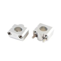 Pontets réhausse guidon Doppler aluminium argent 28.6mm (x2)