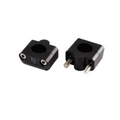 Pontets réhausse guidon Doppler alu noir 28.6mm x2 (cross/enduro)