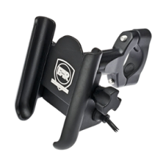 Support smartphone universel FAR alu CNC noir fixation guidon / chargeur inclus