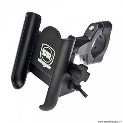 Support smartphone FAR universel alu CNC noir avec chargeur inclus pour TMAX 530