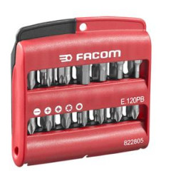 Coffret de 28 embouts Facom (fente, ph, pz, 6 pans, torx)