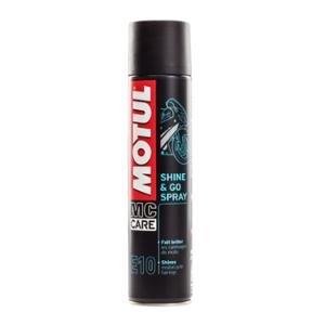 Nettoyant plastique Motul aérosol 400ml surface brillante E10 Shine & Go