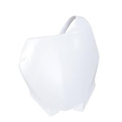 Tête de fourche adaptable plaque numéro cross type YZ blanc pour moto / cyclo