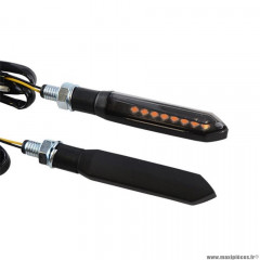 Clignotants Tun'r noir alu à LED séquentiels - sq2 fumé (homologué CE)
