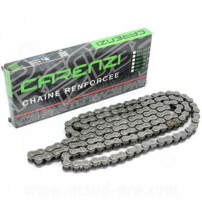 Chaine moto Carenzi 420 138 maillons renforcée