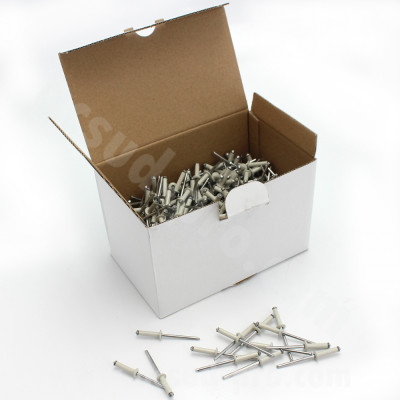 Boite 500 rivets adaptable 4x16 couleur blanc