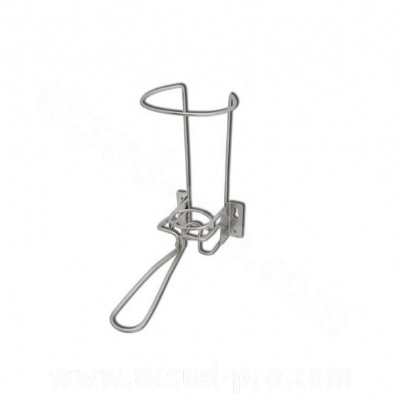 Présentoir mural adaptable inox pour gel hydroalcooliques 1L