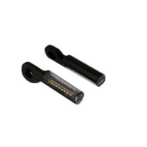 Clignotants Blackway LED séquentiels noirs homologués CE (x2) - fixation rétro