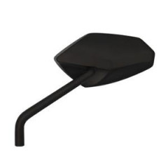 Rétro universel Blackway aluminium noir (gauche) homologué CE