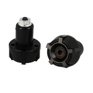 Embout guidon Blackway alu noir/noir diamètre 17mm (x2)