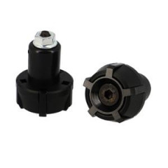 Embout guidon Blackway alu noir/noir diamètre 17mm (x2)