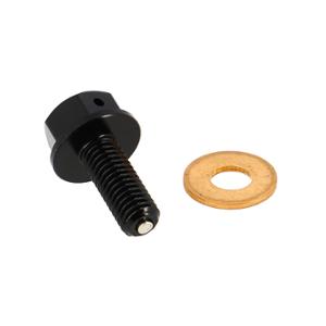 Bouchon vidange Blackway M8x1.25 - 20mm - noir avec joint cuivre