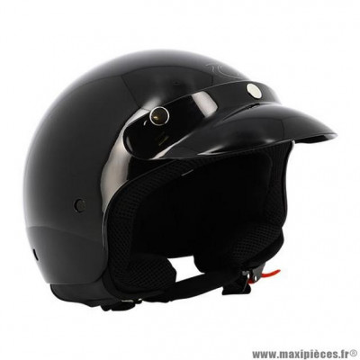 Casque jet Trendy T-100 vintage noir verni taille 53-54 XS