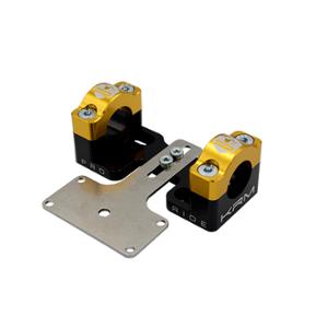 Surpontets KRM alu pour guidon 28.6mm couleur noir/or