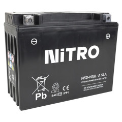Batterie 12V Nitro 20Ah N50-N18L-A sans entretien prête à l'emploi