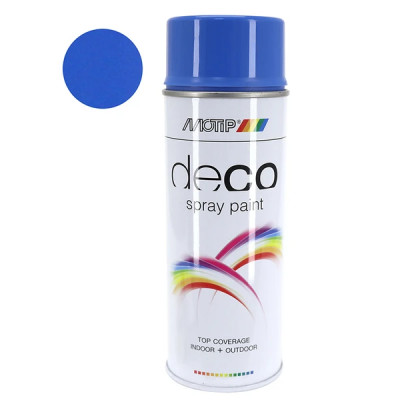 Bombe de peinture Motip glycero brillant bleu ciel aérosol 400ml (01608)