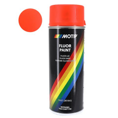 Bombe de peinture Motip fluo rouge-orange aérosol 400ml (04020)