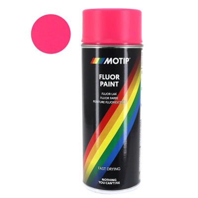 Bombe de peinture Motip fluo rose aérosol 400ml (04021)