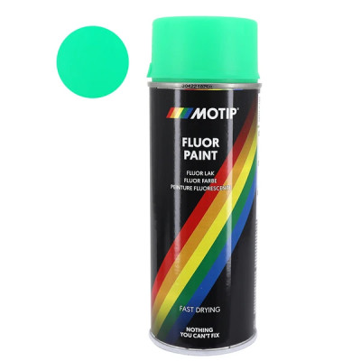 Bombe de peinture Motip fluo vert aérosol 400ml (04023)