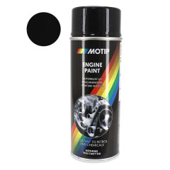 Bombe de peinture Motip haute température moteur noir brillant aérosol 400ml (04092)