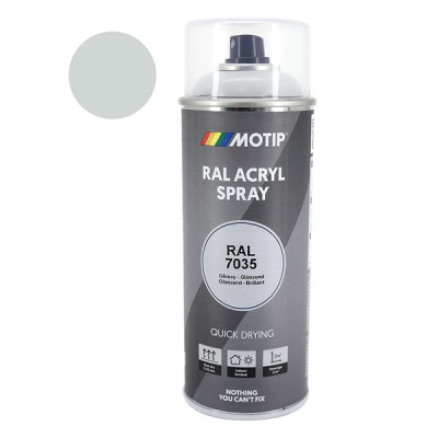 Bombe de peinture Motip gris clair RAL 7035 séchage rapide (spray 400 ml) (07034)