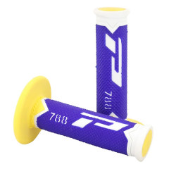 Revêtements poignées ProGrip 788 triple densité spécial édition blanc-bleu-jaune 115mm