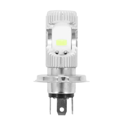 Ampoule à led H4 Replay 12V 12W culot P43T 300 lumens 8000K éclairage blanc SMD avec radiateur alu argent (code-phare)