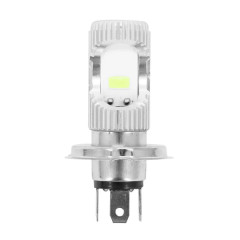Ampoule à led H4 Replay 12V 12W culot P43T 300 lumens 8000K éclairage blanc SMD avec radiateur alu argent (code-phare)