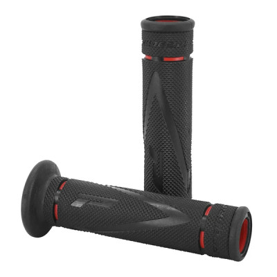 Revêtements poignées ProGrip 838 double densité open end noir-rouge 122mm