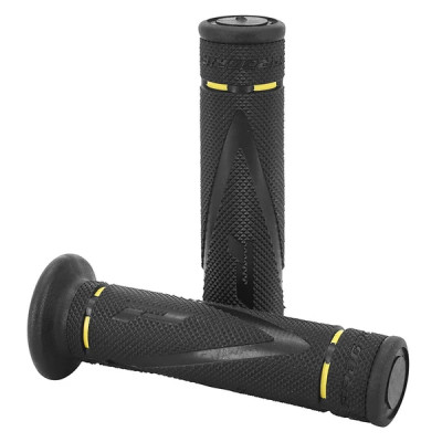 Revêtements poignées ProGrip 838 double densité closed end noir-jaune 122mm