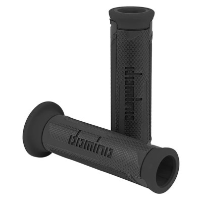 Revêtements poignées Domino A350 gris anthracite-noir open end 120mm