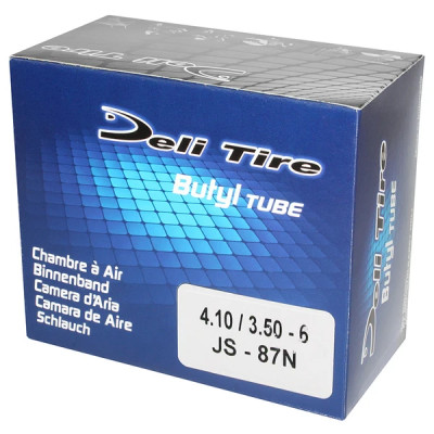 Chambre à air Deli Tire 4.10-3.50-6 valve coude JS 87N