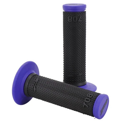 Revêtements poignées ProGrip double densité noir-bleu 115mm avec lock on et 5 embouts
