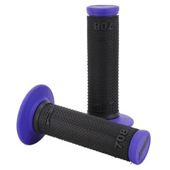 Revêtements poignées ProGrip double densité noir-bleu 115mm avec lock on et 5 embouts