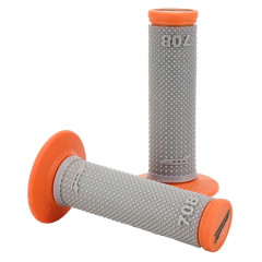 Revêtements poignées ProGrip double densité gris-orange 115mm avec lock on et 5 embouts