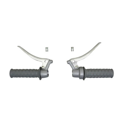 Poignée de gaz-frein adaptable gris (paire)