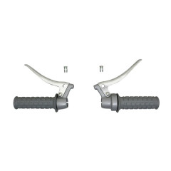 Poignée de gaz-frein adaptable gris (paire)